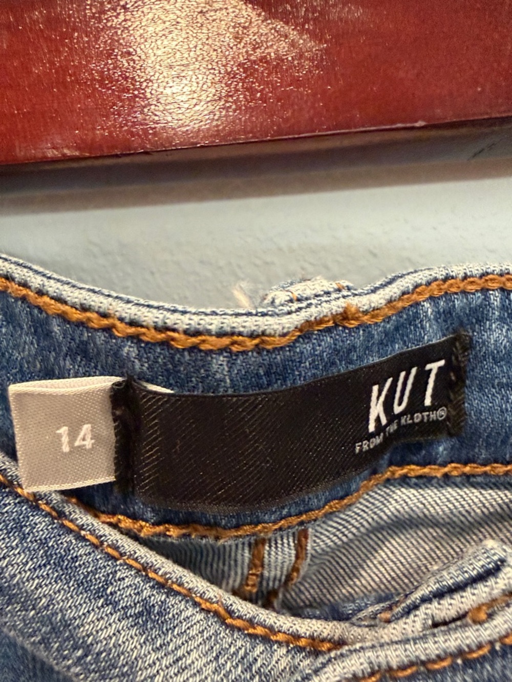 Kut from the Kloth Mid-Blue Button-Fly  Jeans - Picture 3 of 6
